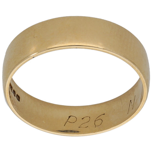 9ct Gold Plain Wedding Ring Size N