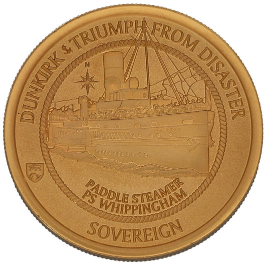 22ct Gold Dunkirk Triumph From Disaster Full Sovereign Coin 2020