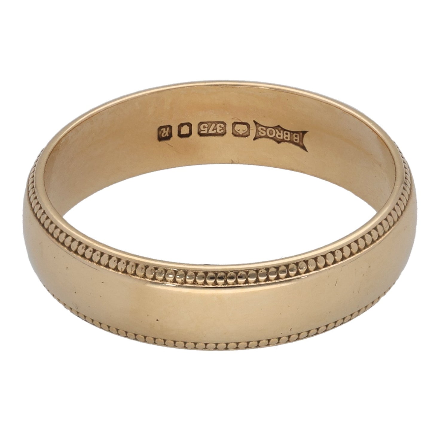 9ct Gold Plain Wedding Ring Size N