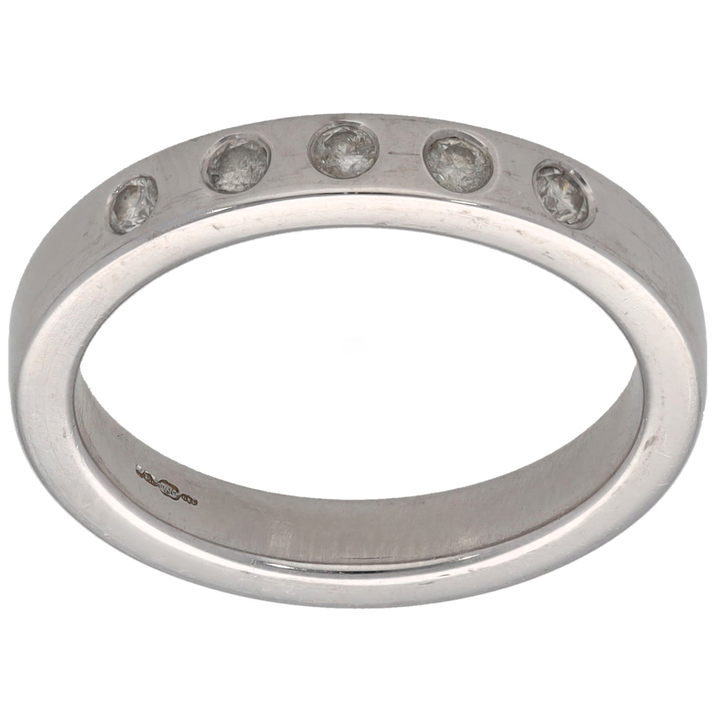 18ct White Gold 0.15ct Diamond Cluster Ring Size L