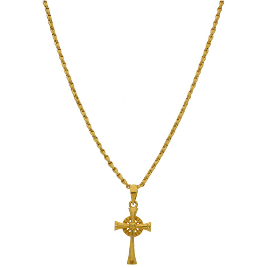 22ct Gold Cross Pendant With Chain