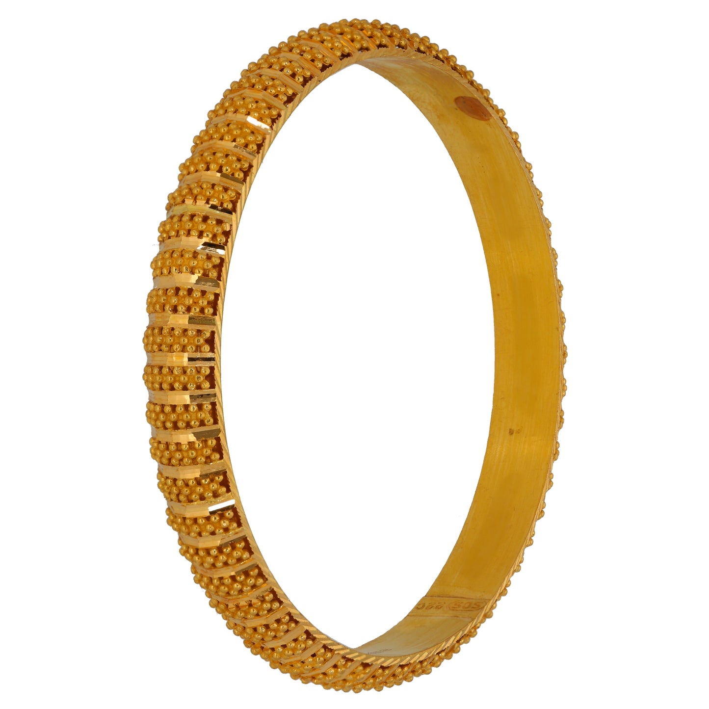 22ct Gold Patterned Bangle