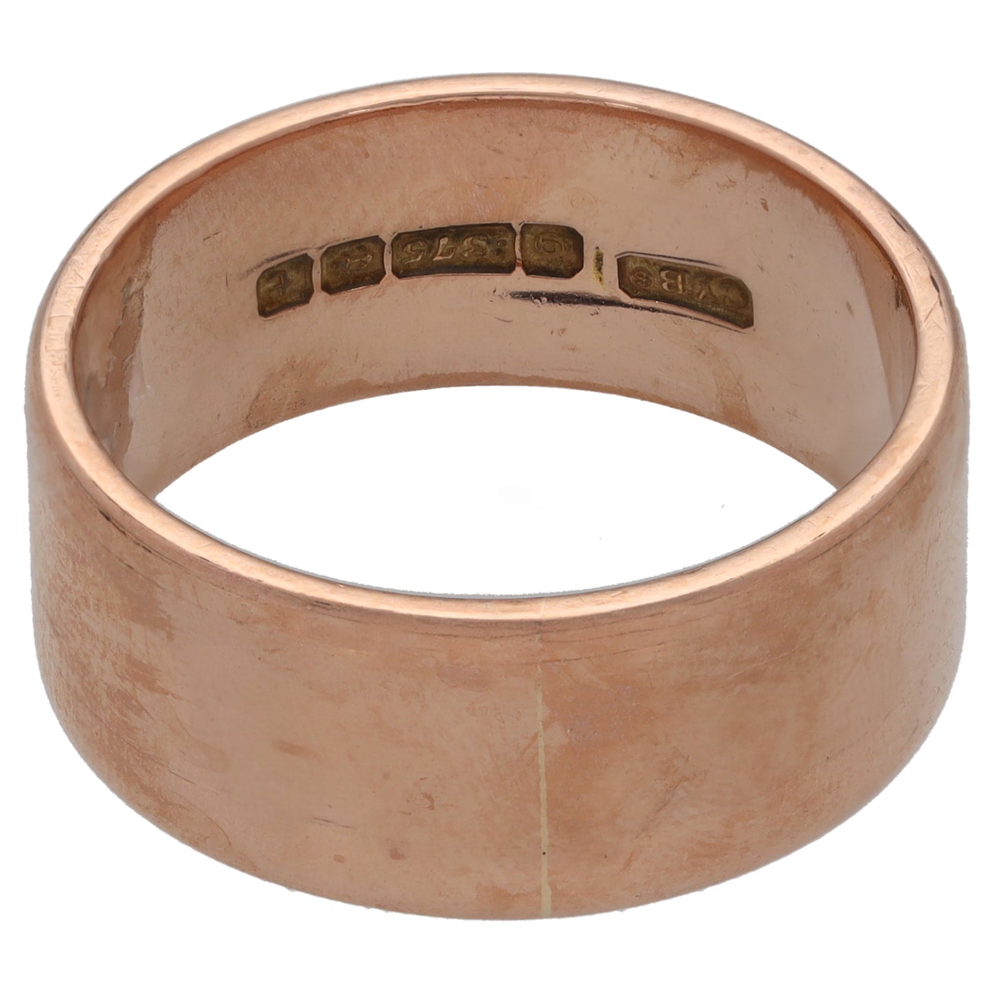 9ct Rose Gold Plain Wedding Ring Size T