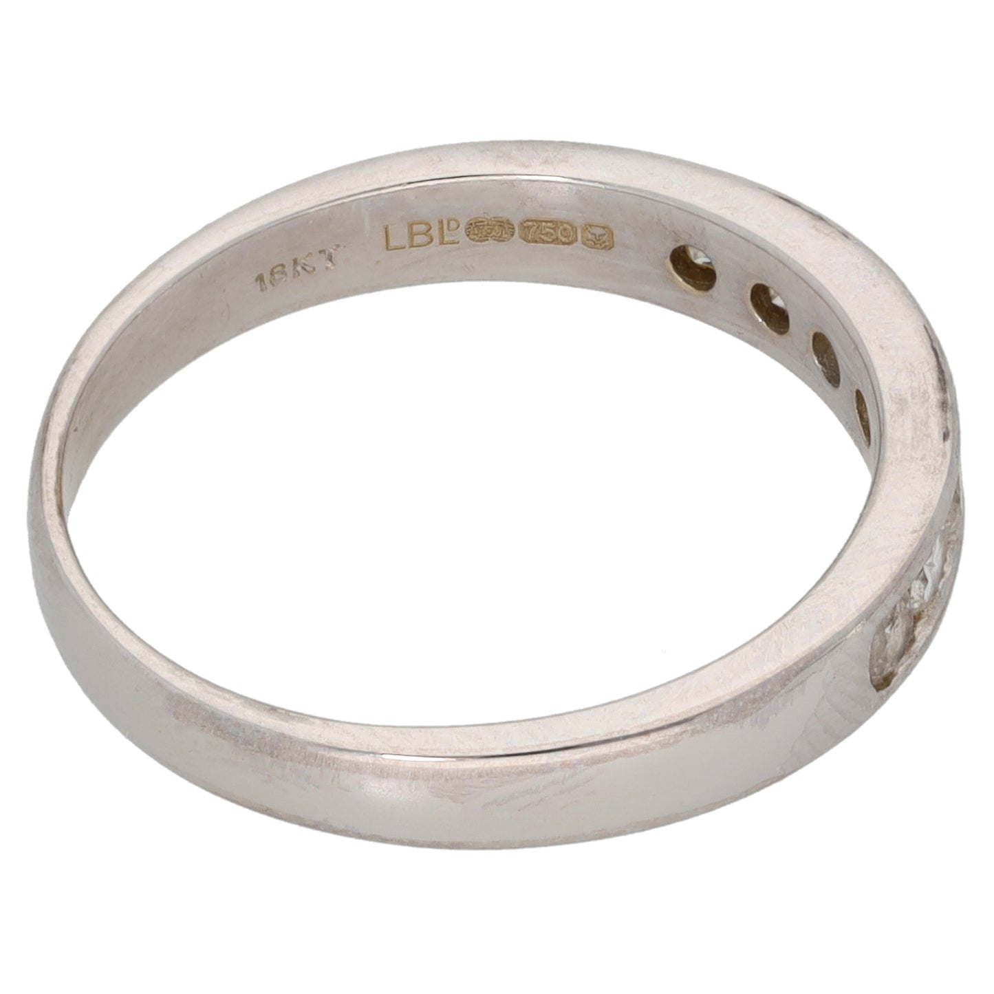 18ct Gold 0.33ct Diamond Half Eternity Ring Size M