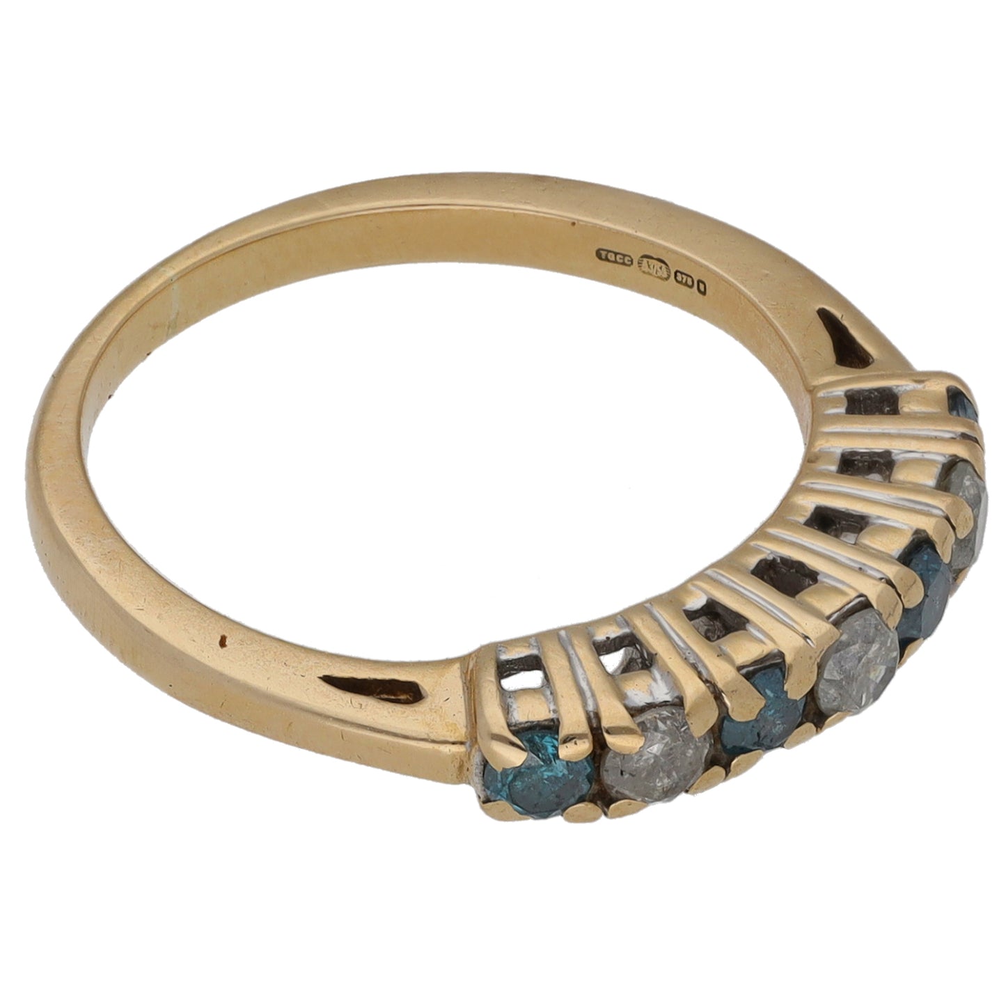9ct Gold 0.34ct Diamond Half Eternity Ring Size K