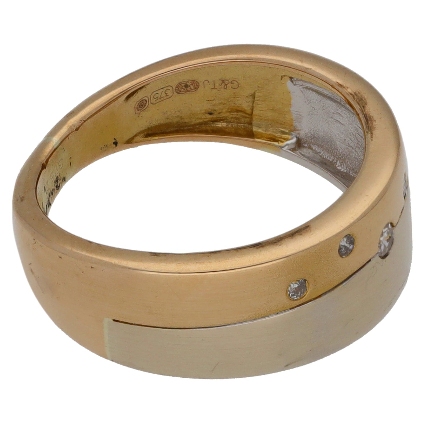 9ct Gold 0.06ct Diamond Dress/Cocktail Ring Size K