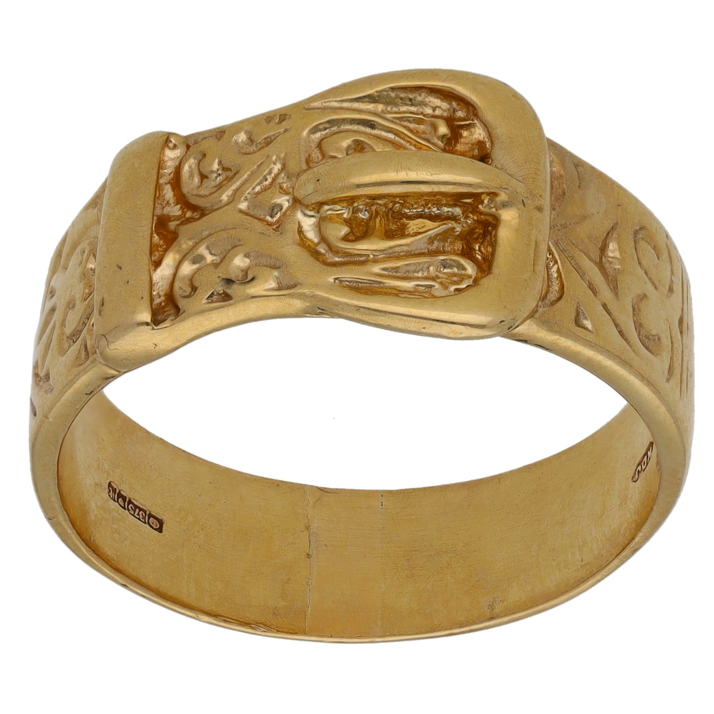 9ct Gold Buckle Ring Size U