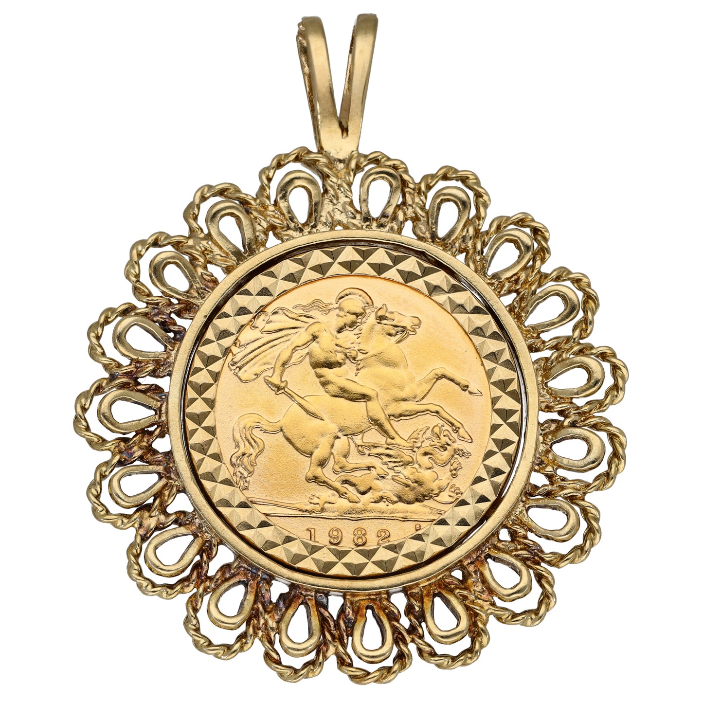 9ct Gold Half Sovereign Coin Pendant