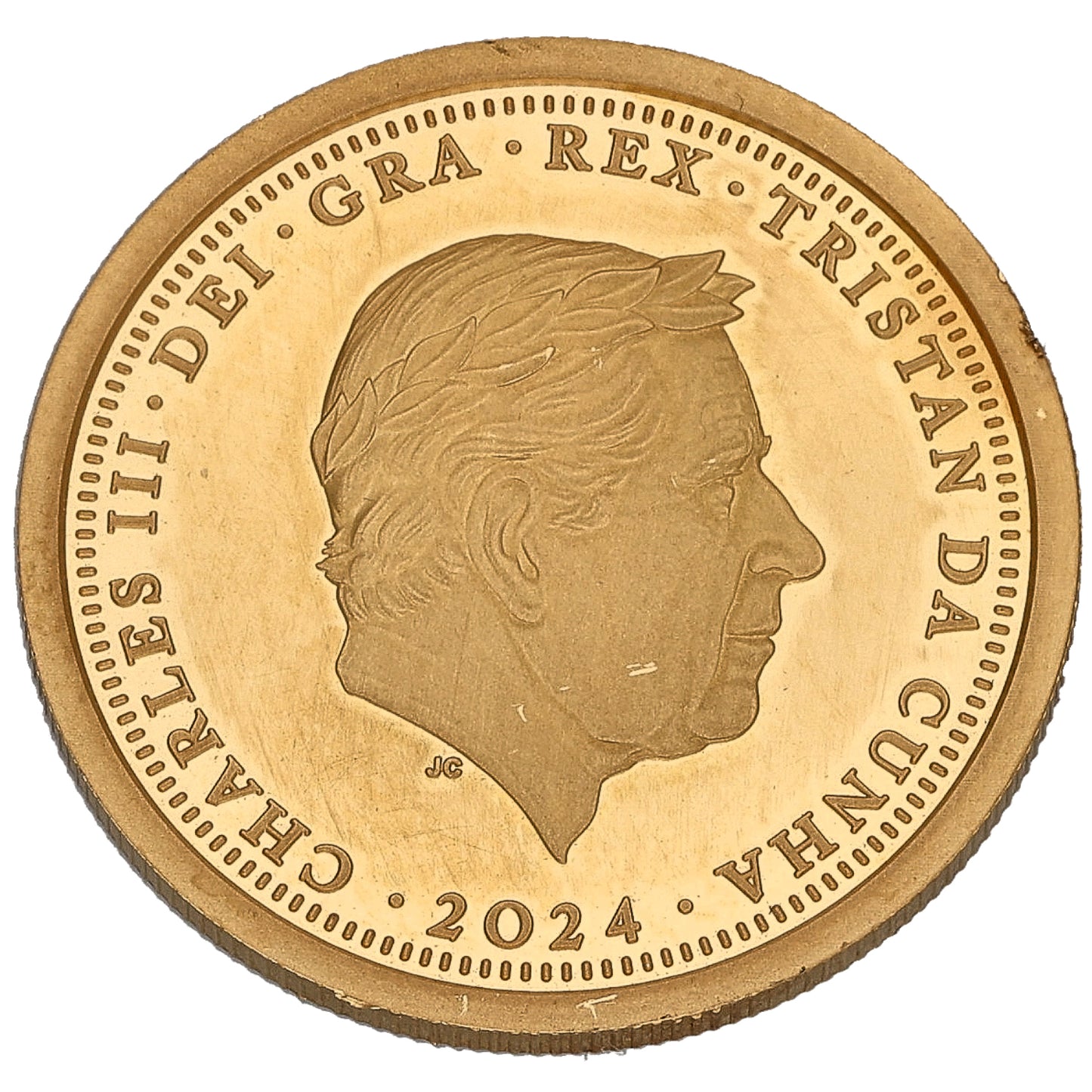 22ct Gold King Charles III Half Laurel Coin 2024