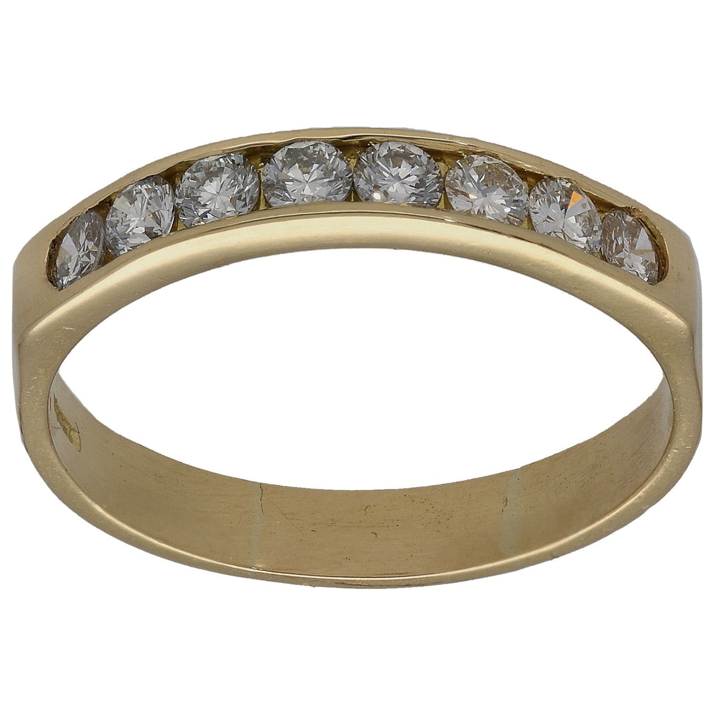 18ct Gold 0.40ct Diamond Half Eternity Ring Size P