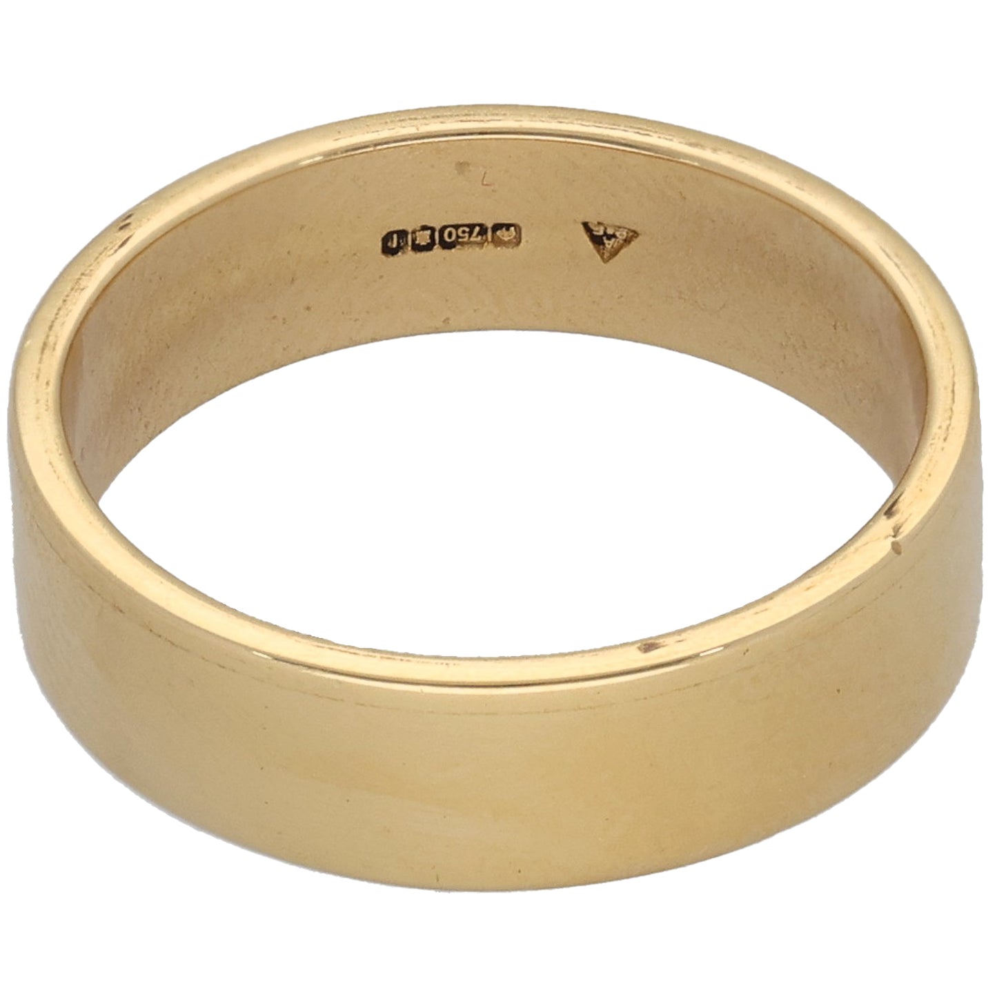 18ct Gold Plain Wedding Ring Size S