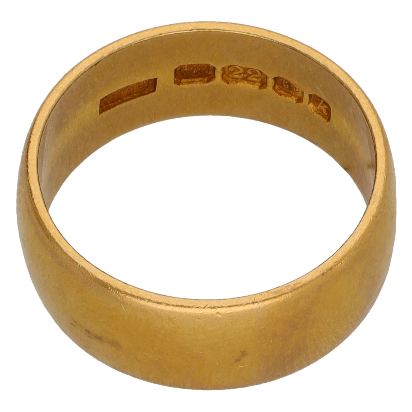 22ct Gold Plain Wedding Ring Size L