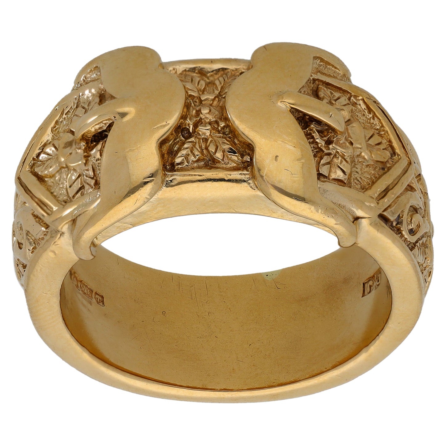9ct Gold Buckle Ring Size Z+1