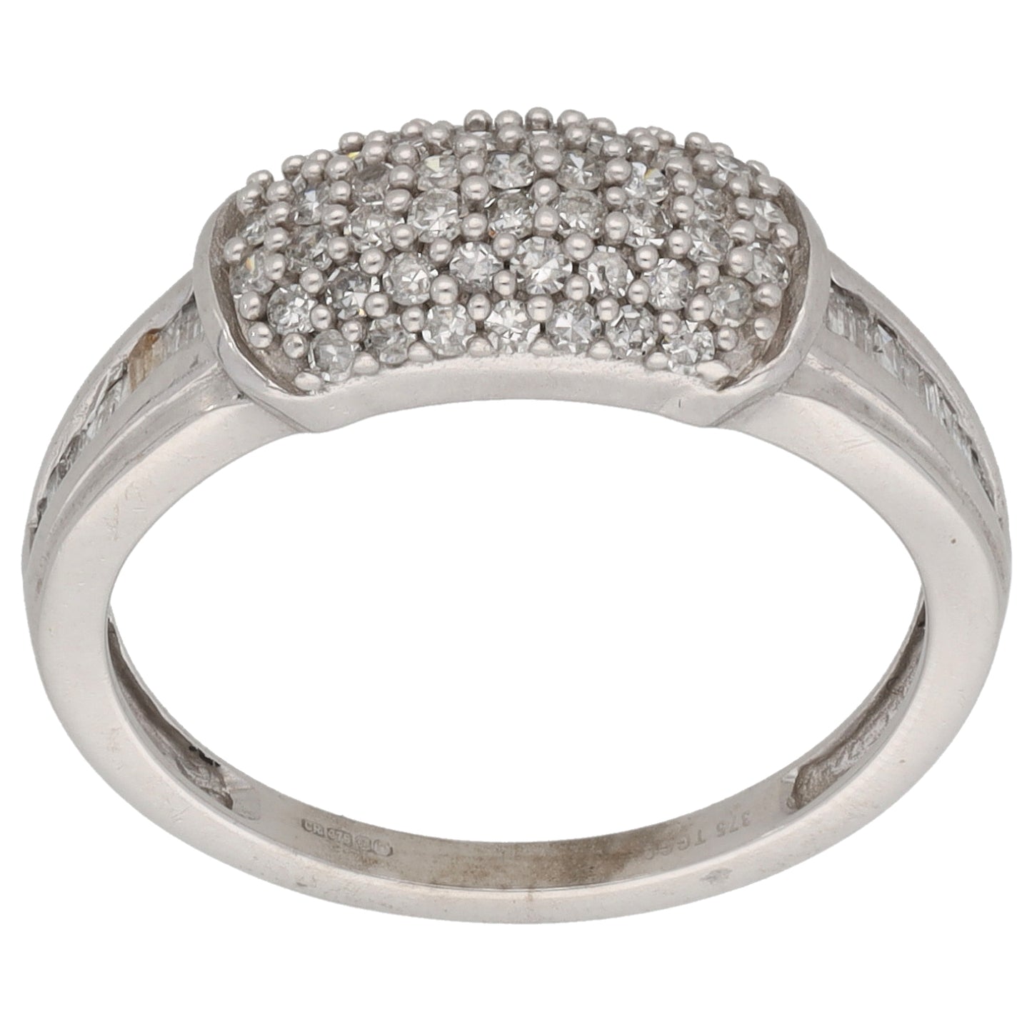 9ct Gold 0.09ct Diamond Cluster Ring Size O