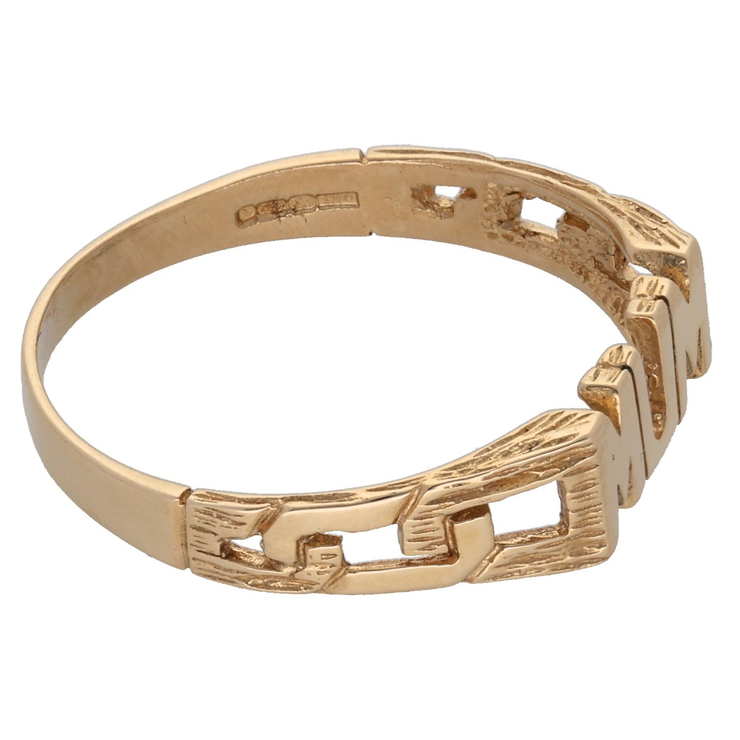 9ct Gold Mum Ring Size T