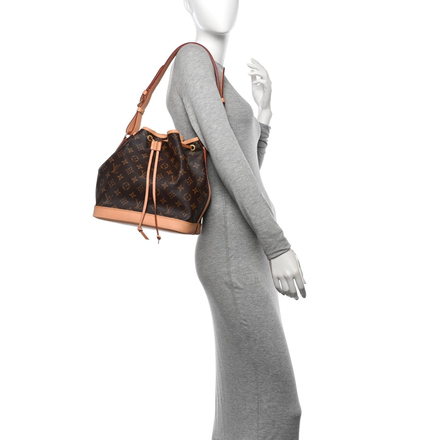 Louis Vuitton Petit Noé NM Monogram Coated Canvas Bag - Brown