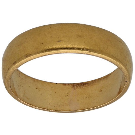 22ct Gold Plain Wedding Ring Size L