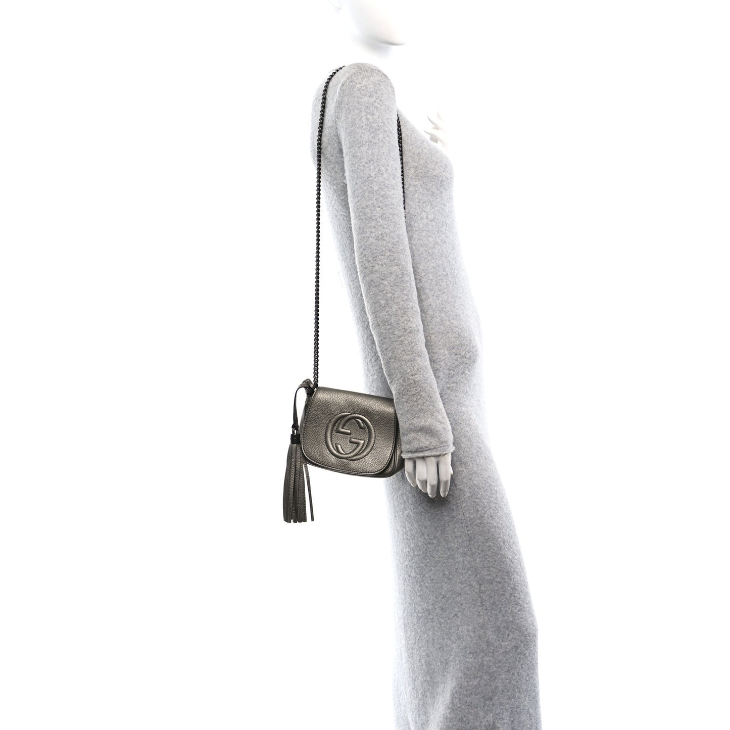 Gucci Soho Flap Calfskin Leather Bag - Sasso