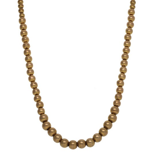 9ct Gold Bead Necklace 19"
