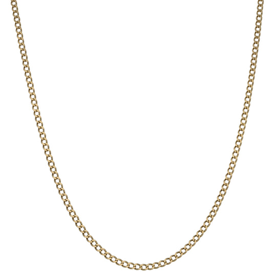 9ct Gold Curb Chain 18"