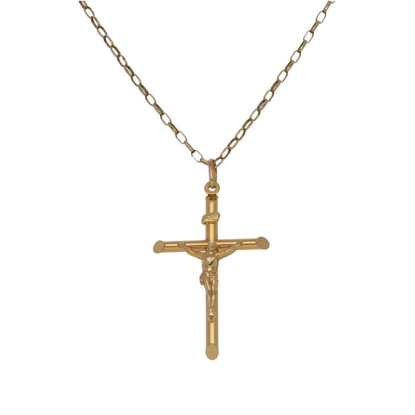 9ct Gold Crucifix Pendant With Chain