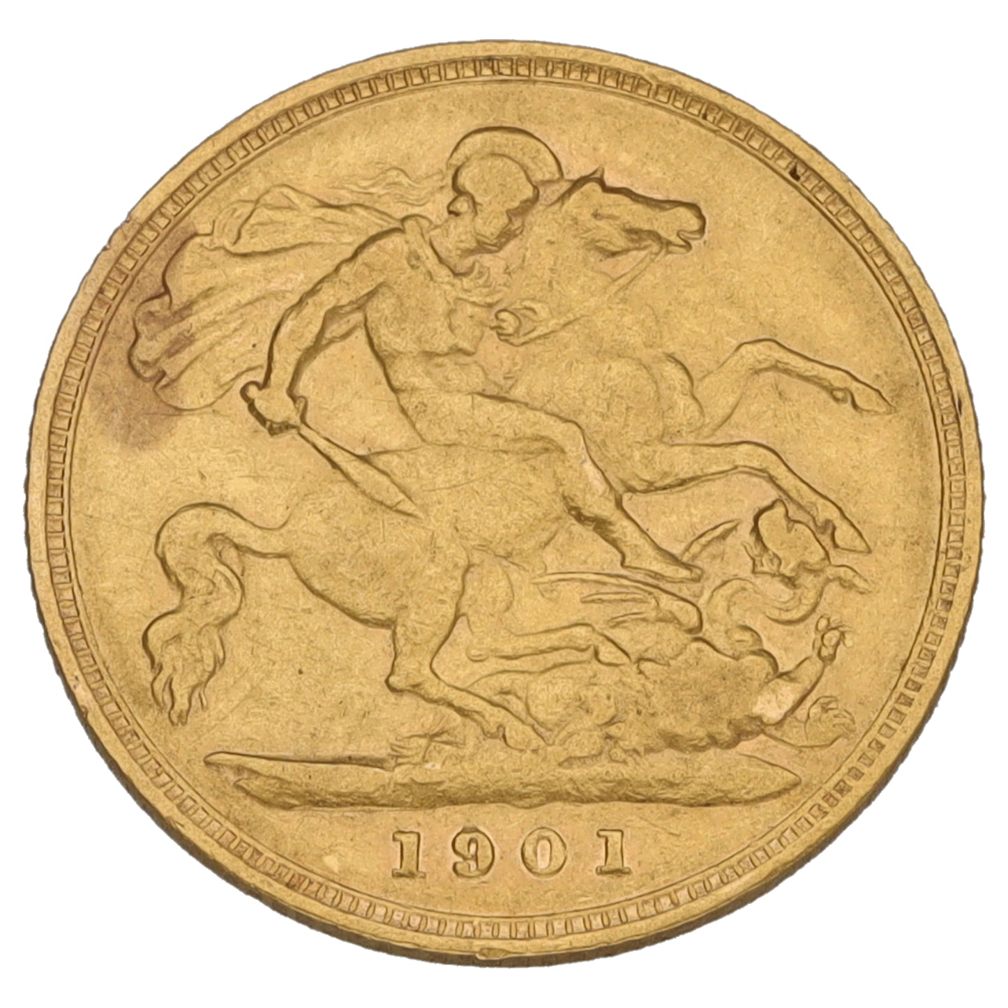 22ct Gold Queen Victoria Half Sovereign Coin 1901