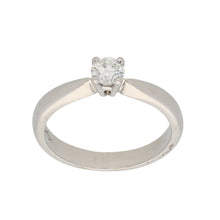 Load image into Gallery viewer, Platinum 0.30ct Round Cut Diamond Ladies Solitaire Ring Size K
