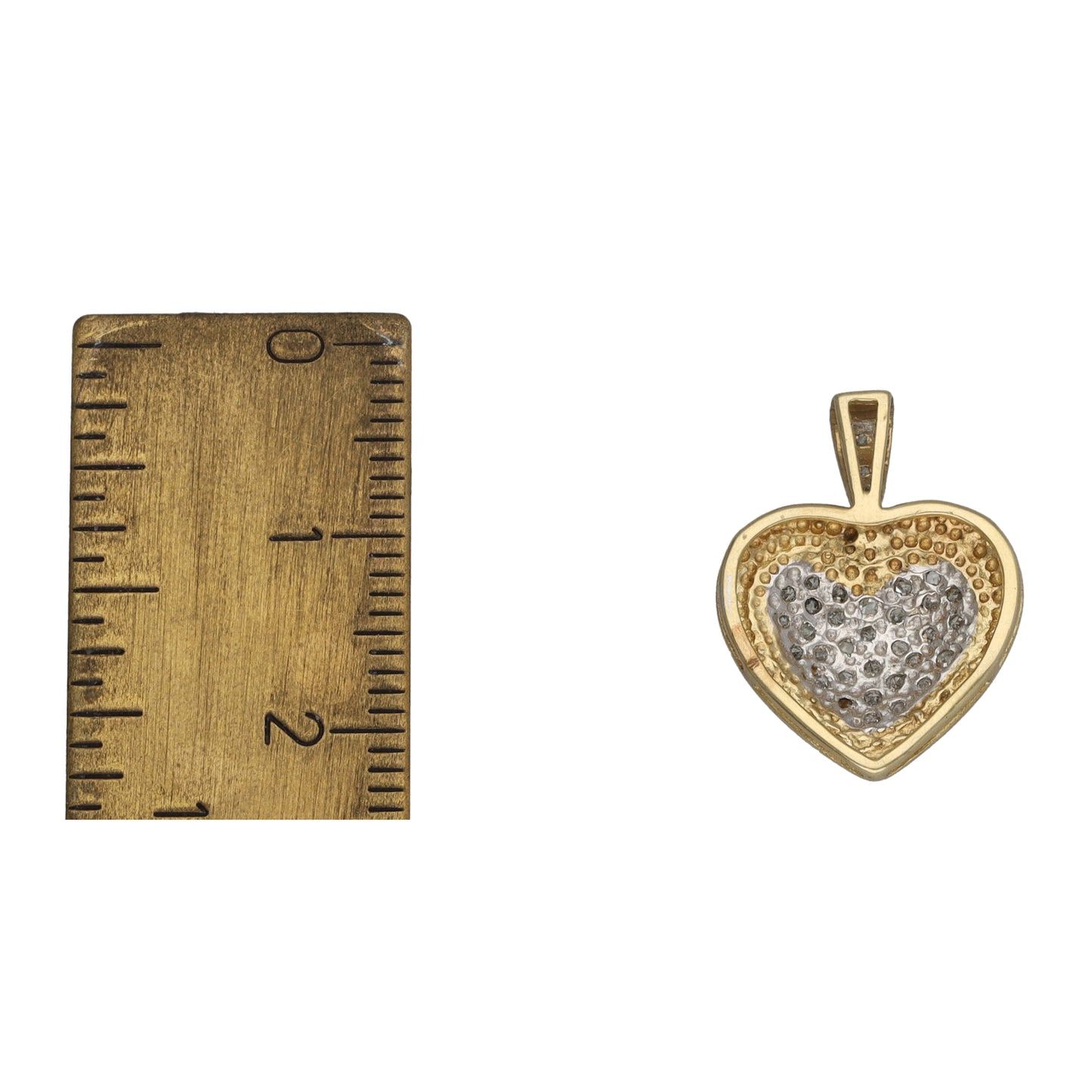 9ct Gold 0.165ct Diamond Heart Pendant