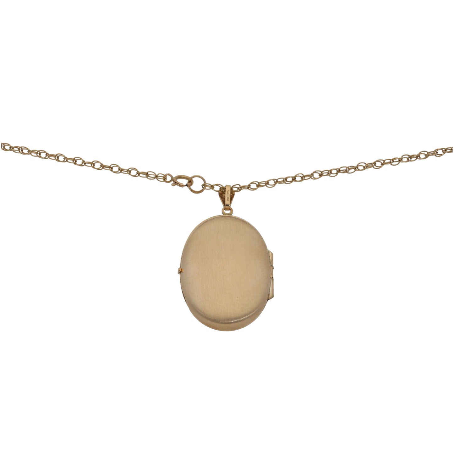 9ct Gold Patterned Locket Pendant With Chain