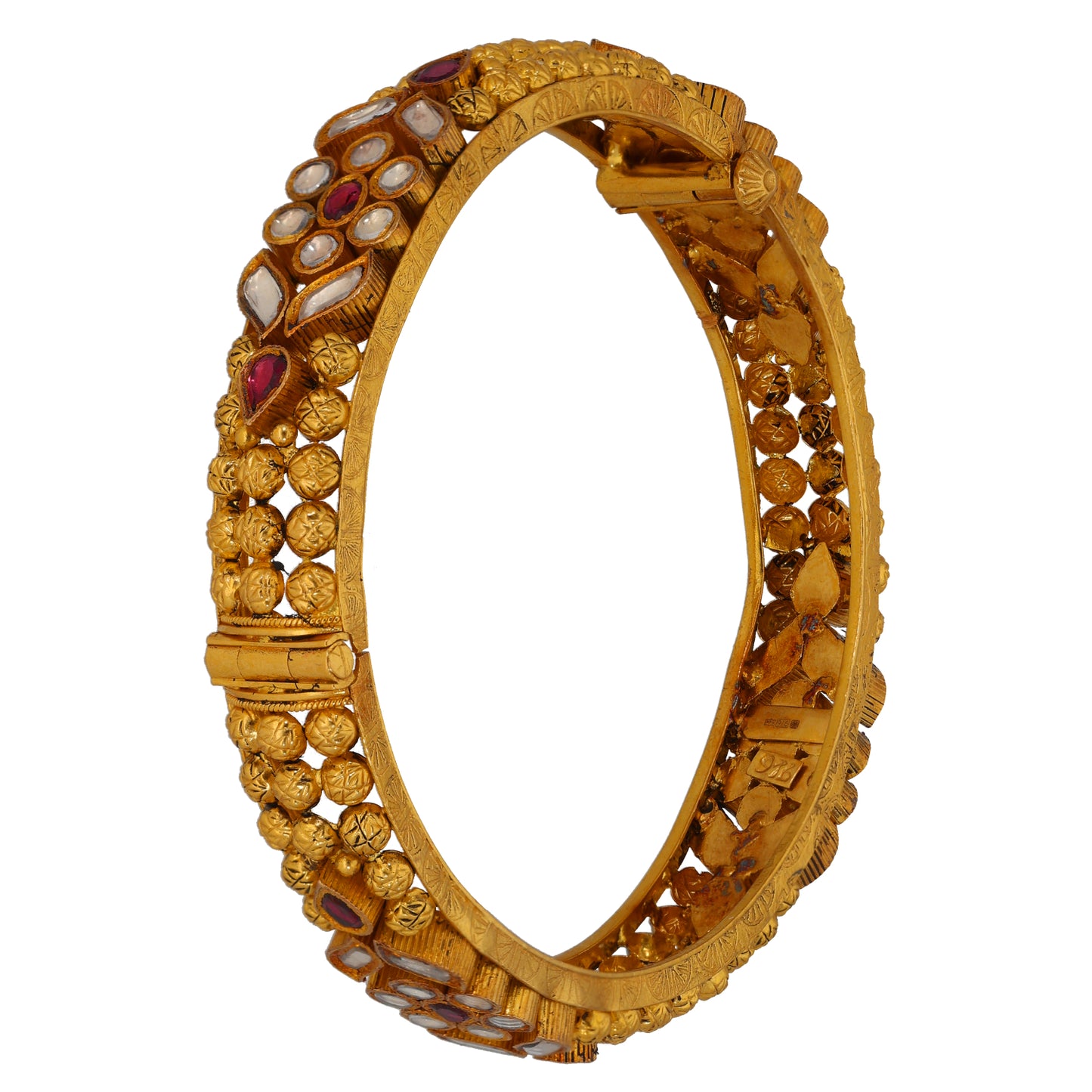 22ct Gold Imitation Hinged/Clasp Bangle