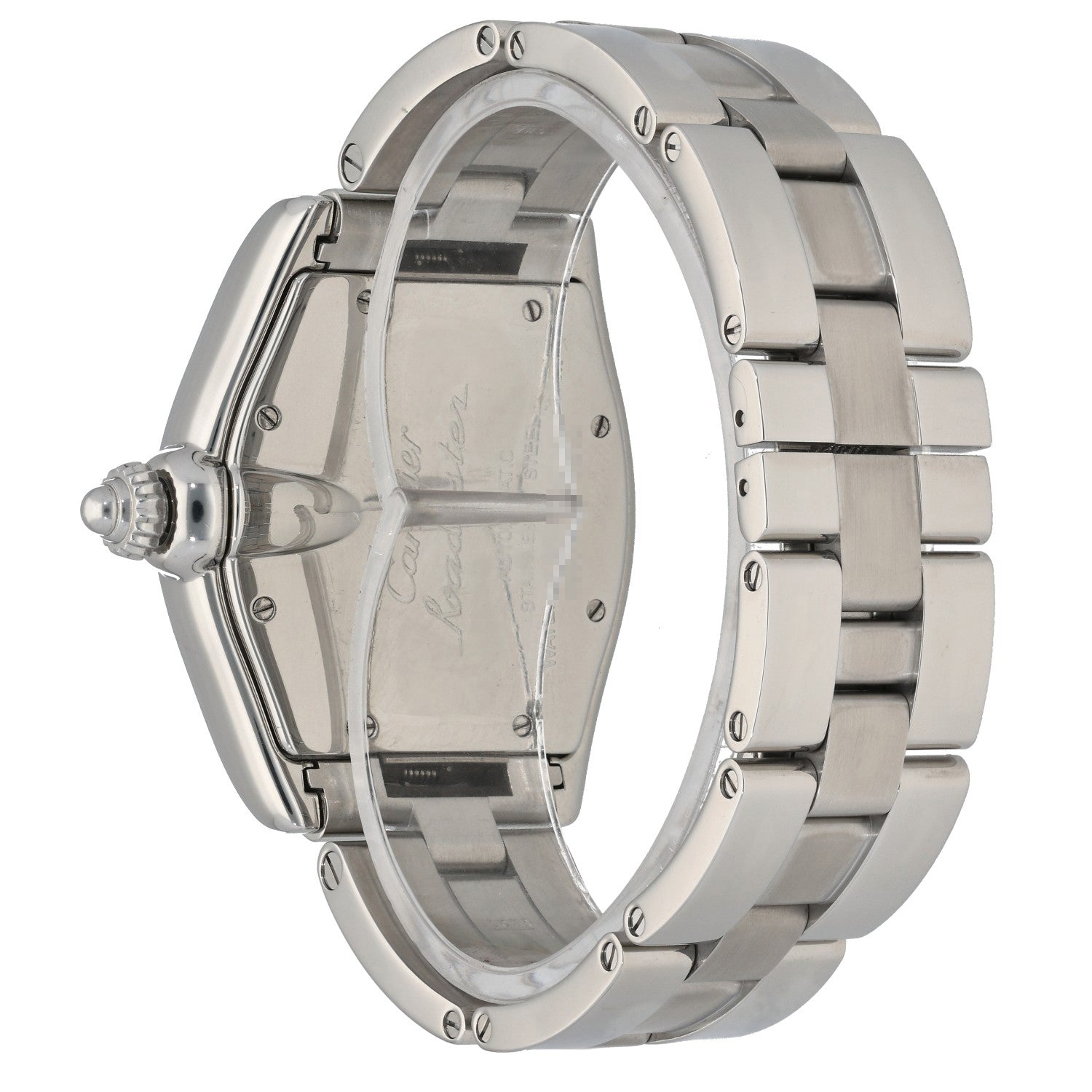 Cartier Roadster W62002V3, with a stainless steel bracelet and case