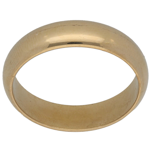 9ct Gold Plain Wedding Ring Size R