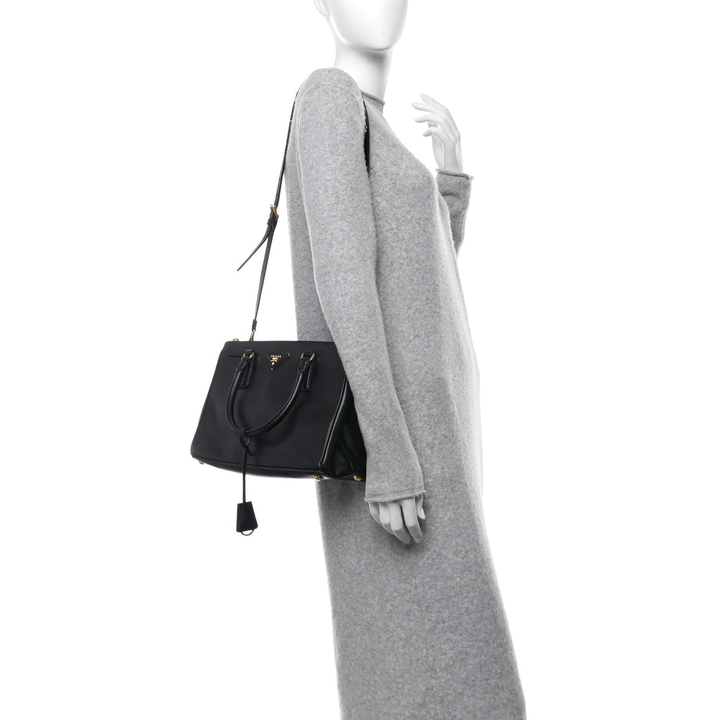 Prada Galleria Tote Saffiano Leather Bag - Black