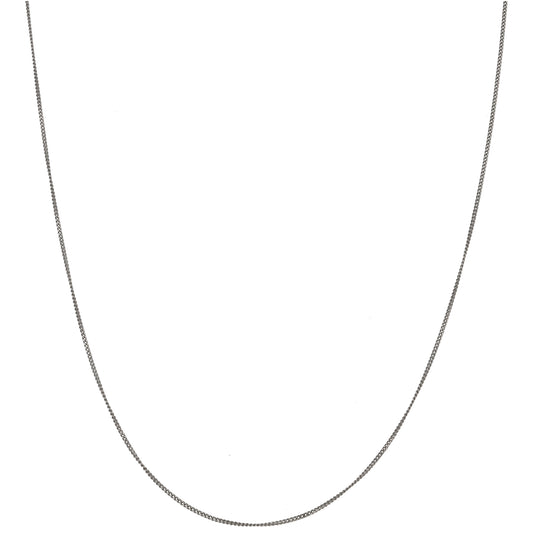 Platinum Curb Chain 18"