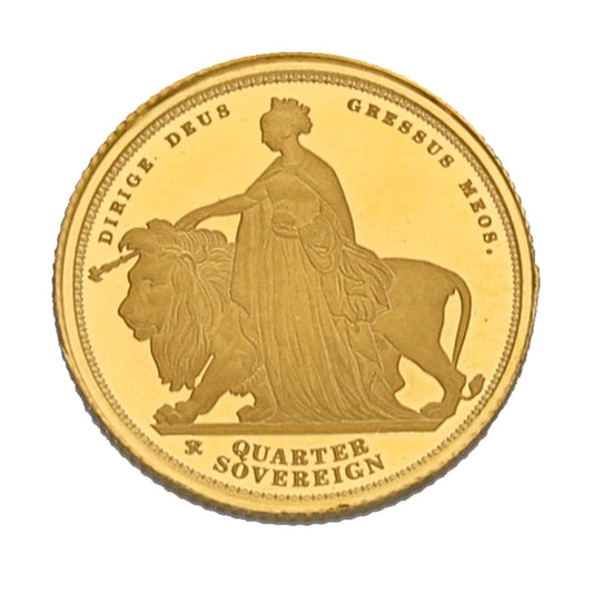 22ct Gold Queen Elizabeth II Quarter Sovereign Coin 2019