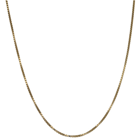 9ct Gold Box Chain 18"