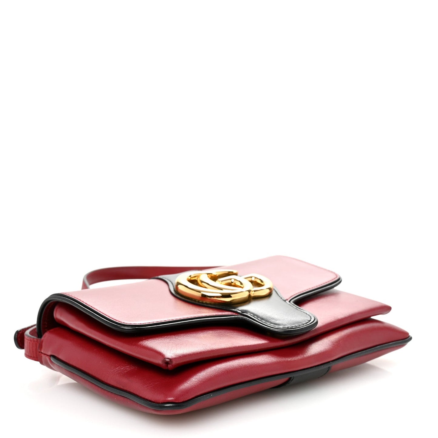 Gucci Arli Small Vitello Palmellato Lux Leather Bag - Cherry Red & Black
