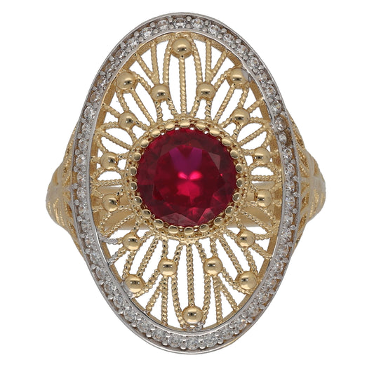 14ct Gold Imitation Dress/Cocktail Ring Size Q