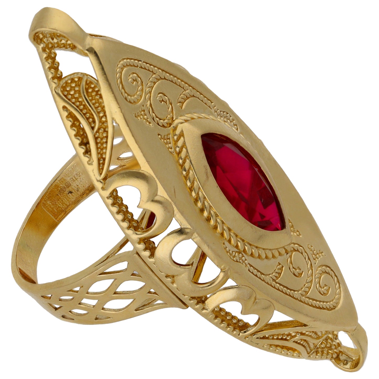 14ct Gold Imitation Alternative Ring Size Q