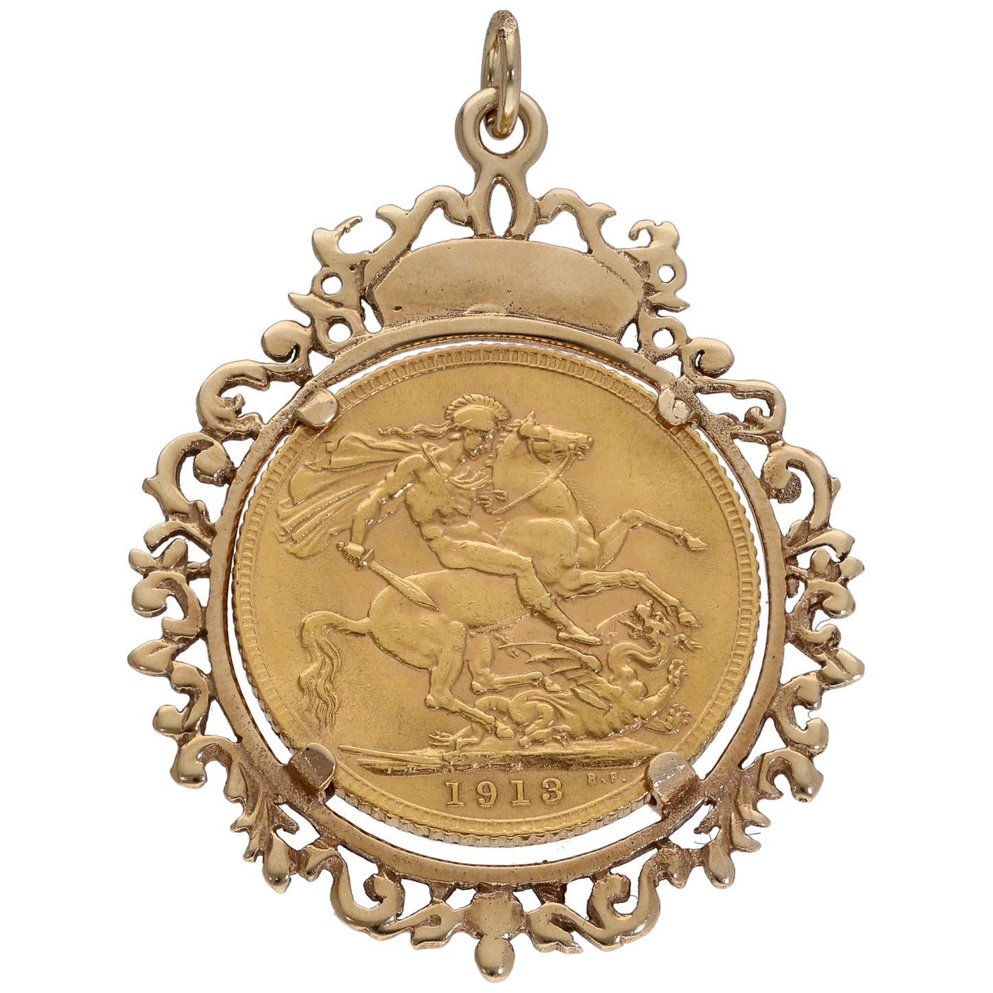 9ct Gold Full Sovereign Coin Pendant
