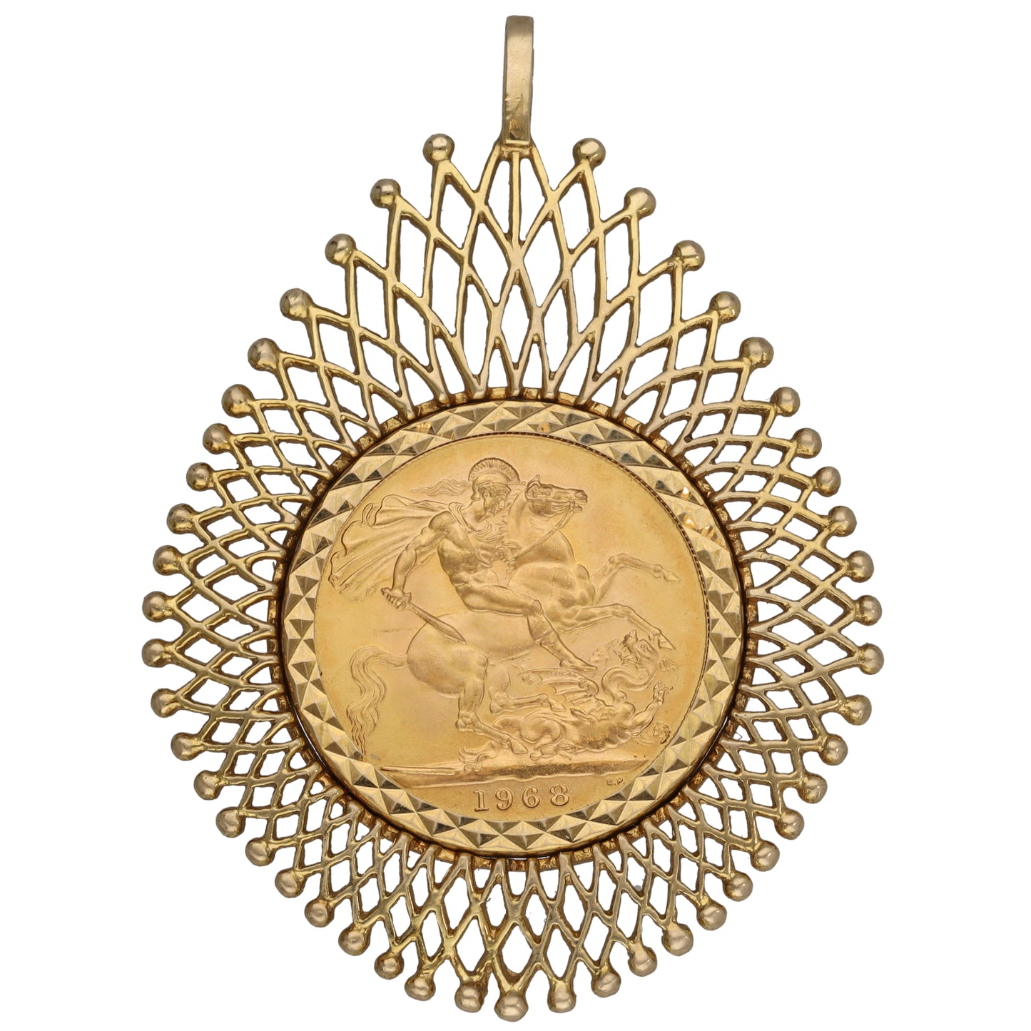 9ct Gold Full Sovereign Coin Pendant
