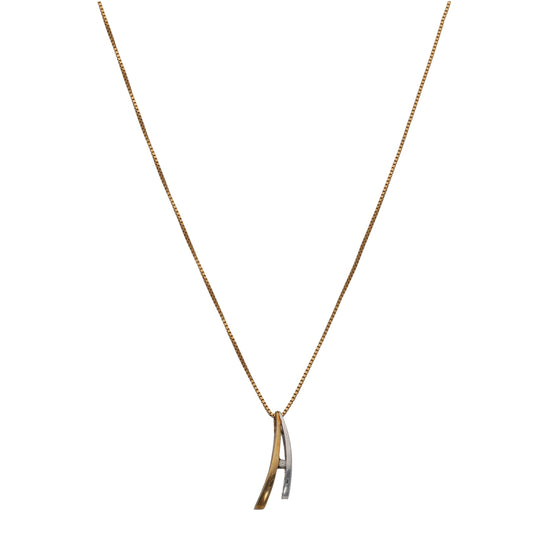9ct Gold 0.01ct Diamond Dress/Cocktail Pendant With Chain