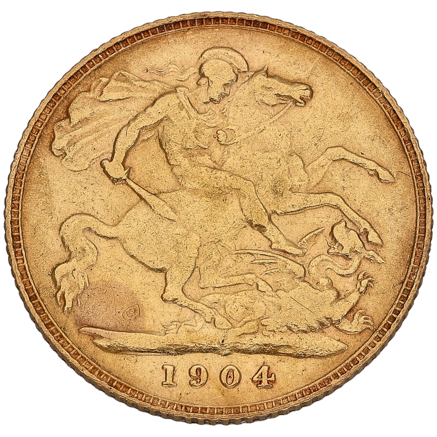 22ct Gold King Edward VII Half Sovereign Coin 1904