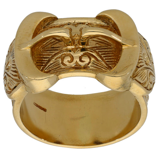 9ct Gold Buckle Ring Size V