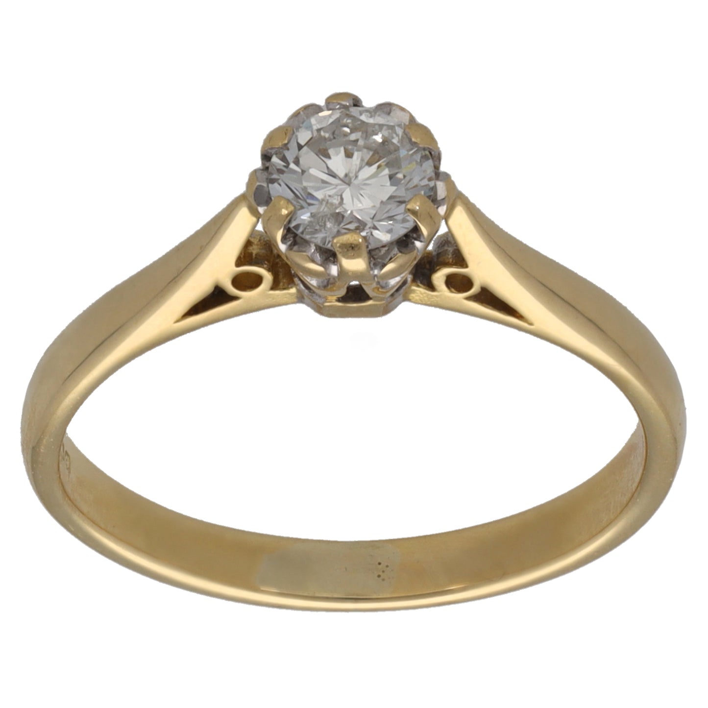 18ct Gold 0.32ct Diamond Solitaire Ring Size L