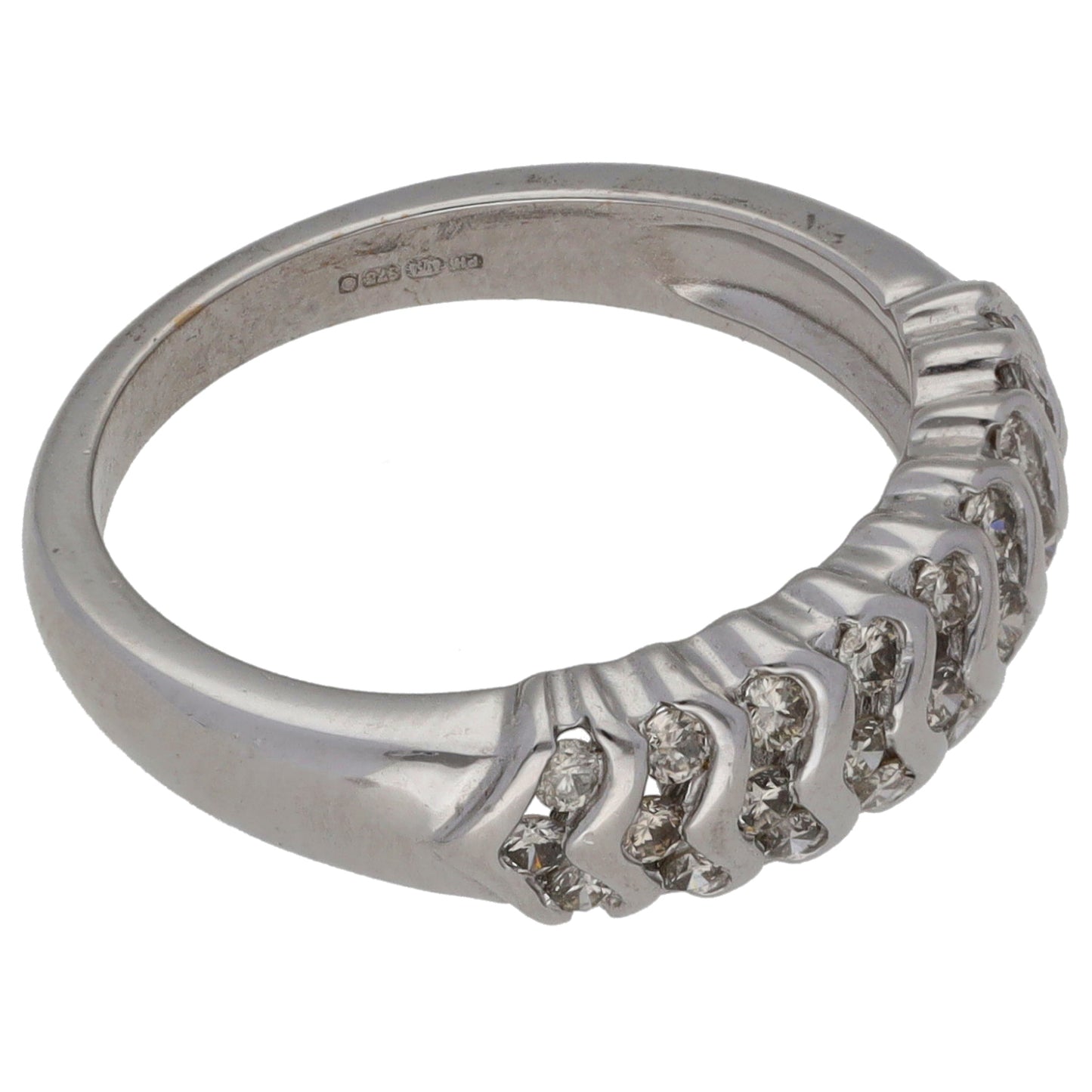 9ct Gold 0.54ct Diamond Dress/Cocktail Ring Size N