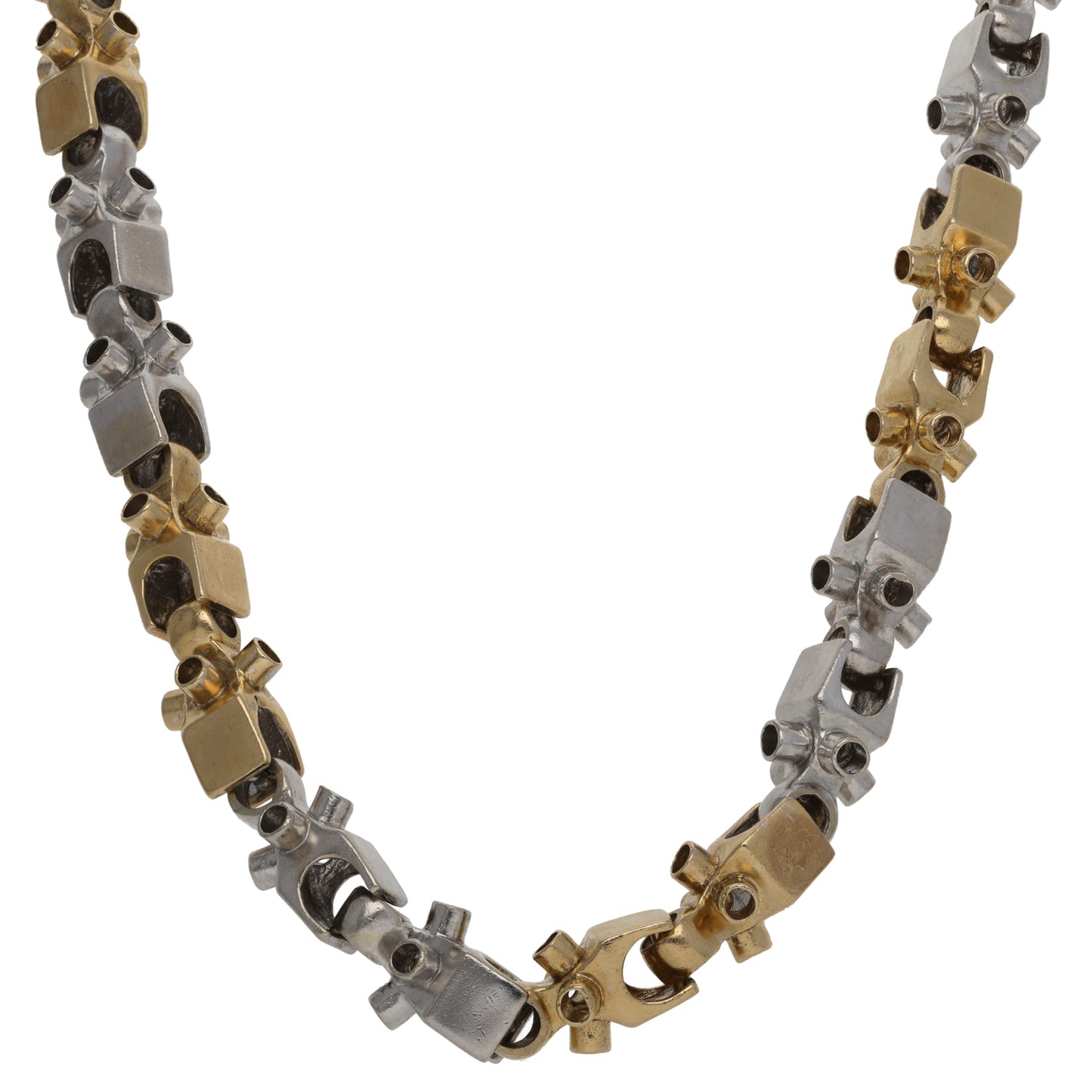 9ct Bicolour Gold Necklace & Bracelet Jewellery Set