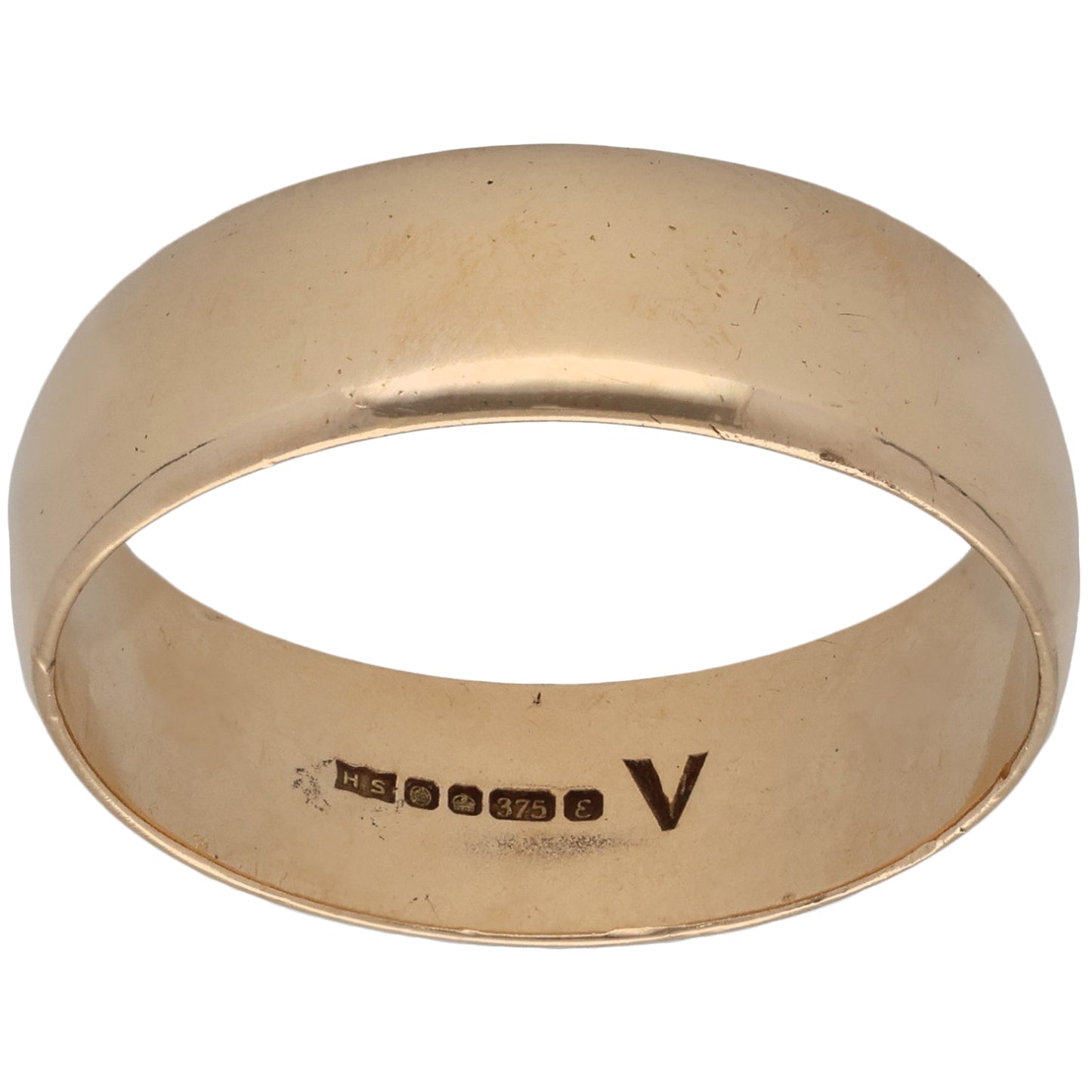 9ct Gold Plain Wedding Ring Size W