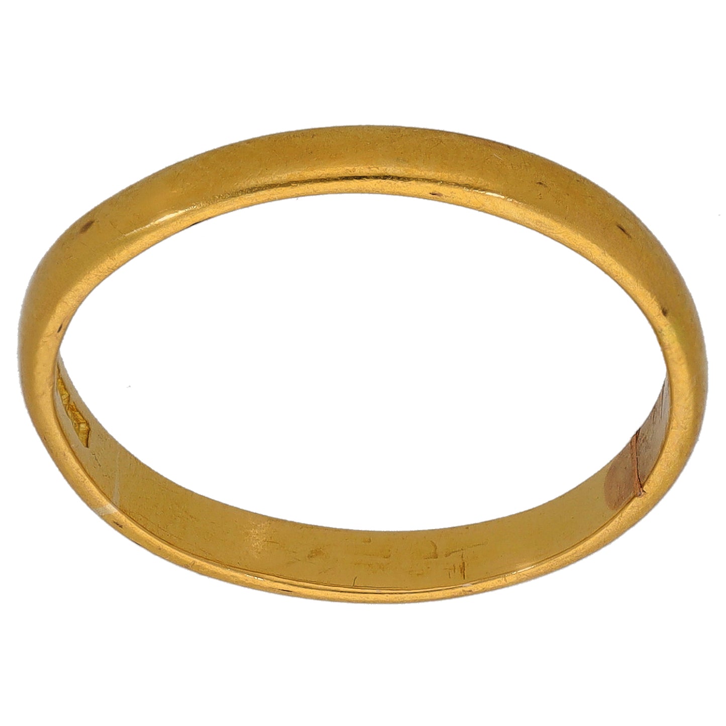 22ct Gold Plain Wedding Ring Size O