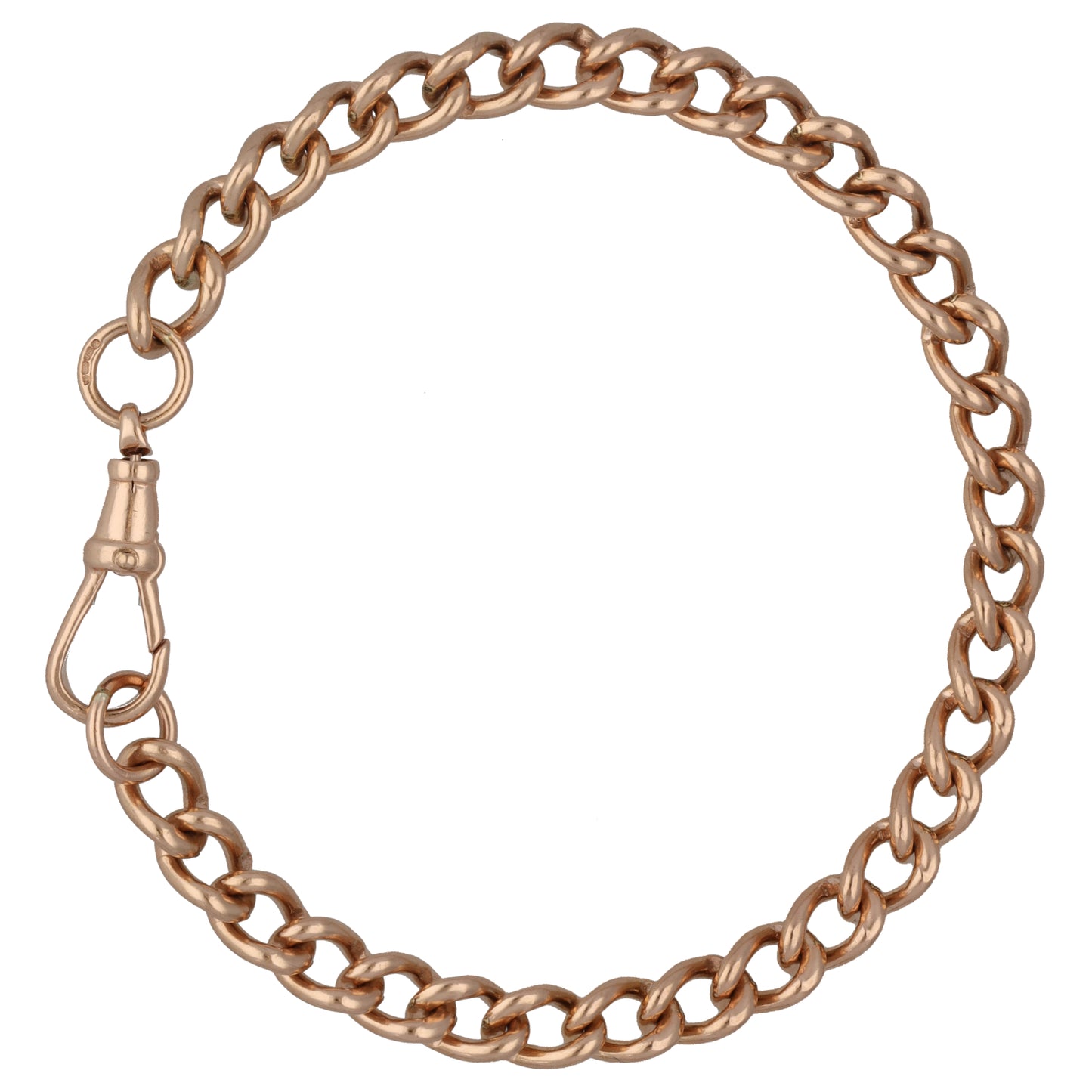 9ct Rose Gold Curb Bracelet